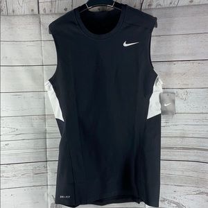 Nike Black White Dri-Fit sleeveless tank top